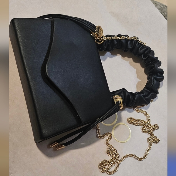 Aldo Black Clutch with Gold Details - Picture 2 of 5
